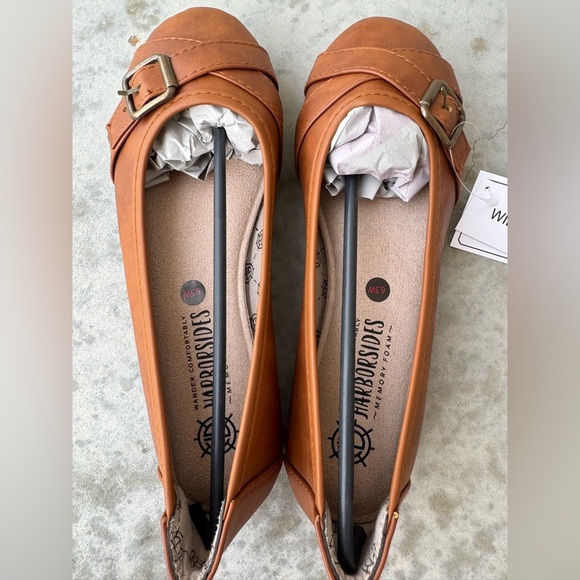 Harborsides Grape Ballet Flats buckle Brown Size 6.5W wide width NWT - Picture 4 of 8